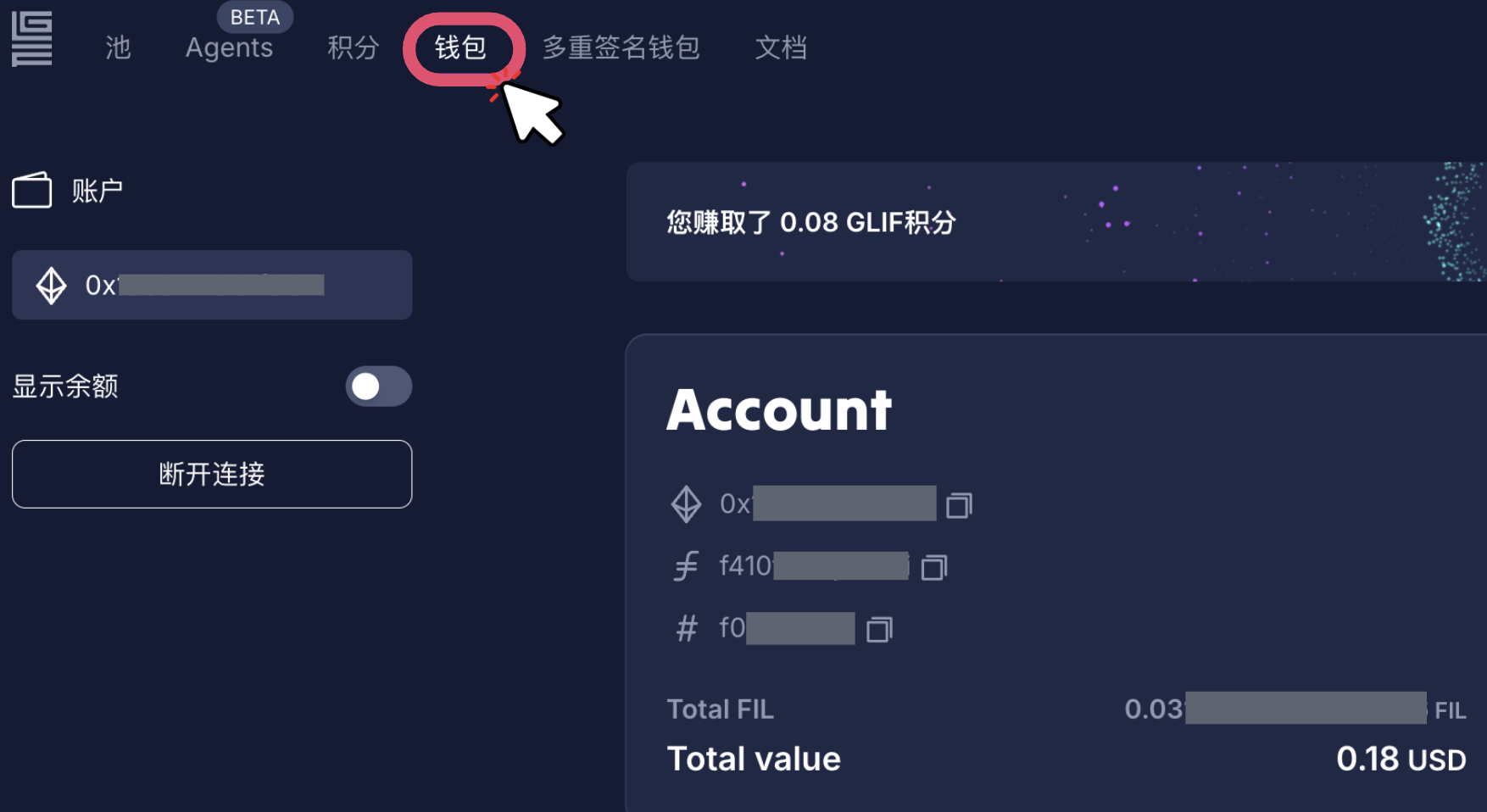 步骤 5：查看您的 FIL 余
