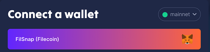 Connect wallet