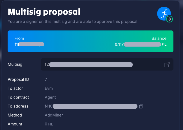 Approve proposal