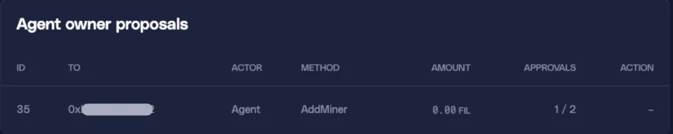Add miner form