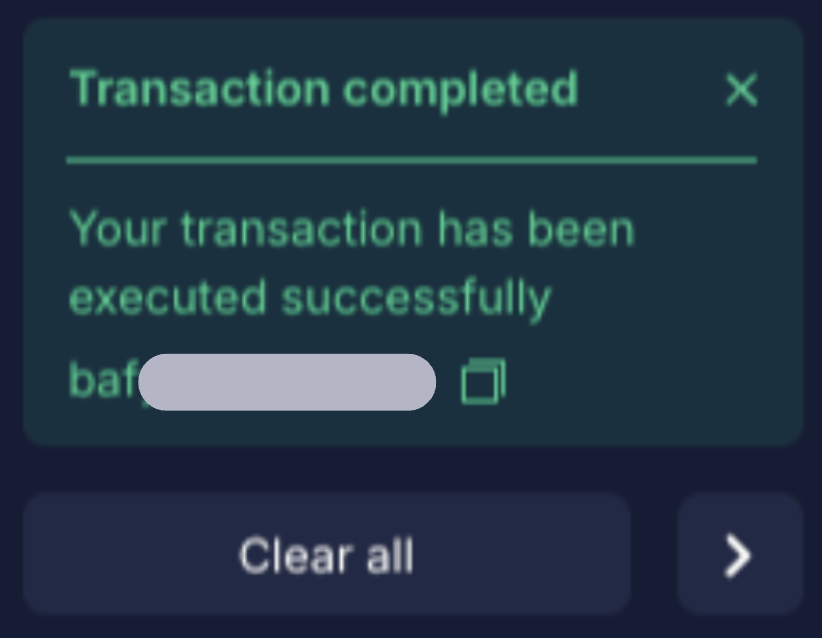 Transaction complete