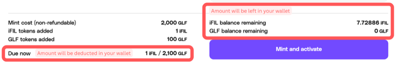 Due now and balance remaining summary